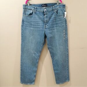 NEW GAP Jeans Cheeky Straight Sky High Rise Medium Wash Blue Women 29/35R New